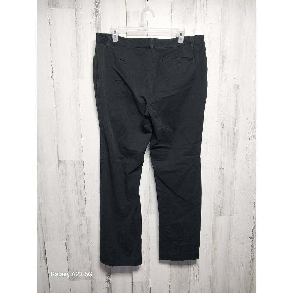 Lauren Ralph Lauren Straight leg Adelle Pants Women's Black Size 16 Button Tab - Picture 4 of 6